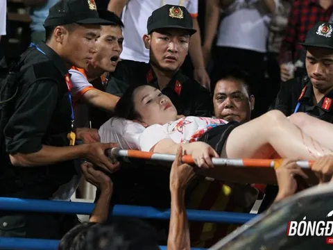 Cập nhật vụ pháo sáng sân Hàng Đẫy: “Chấn thương phần mềm, không có tổn thương xương”