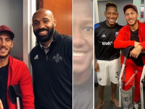 Hội ngộ Henry, Eden Hazard xuất hiện với "phụ kiện" lạ lẫm