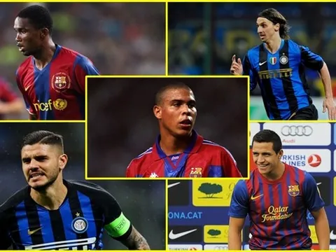 5 tiền đạo từng gia nhập Barcelona và Inter Milan: Ronaldo, Ibrahimovic và ai nữa?