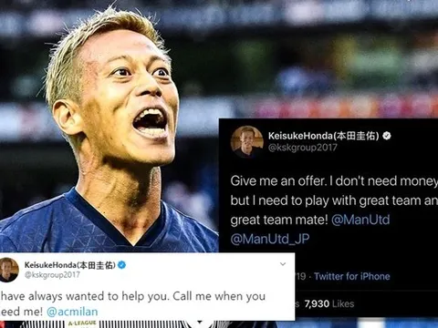 Thả thính Man Utd bất thành, Honda tiếp tục gây sốc với đại diện Serie A
