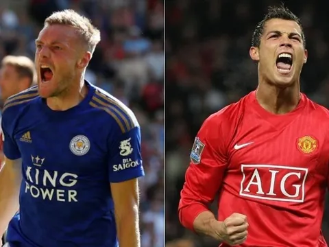 Sau Van Nistelrooy, đến lượt Ronaldo bị Vardy vượt mặt