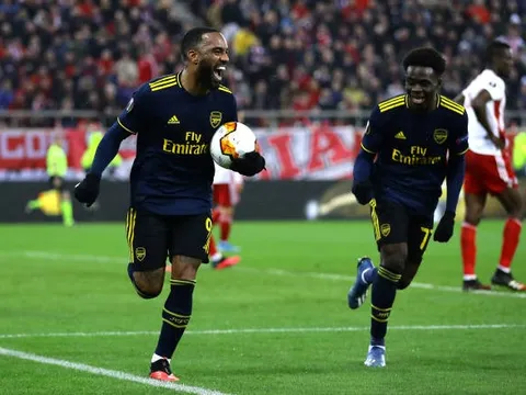 Lacazette vụt sáng cuối trận, Arsenal chấm dứt thành công chuỗi bất bại của Olympiakos