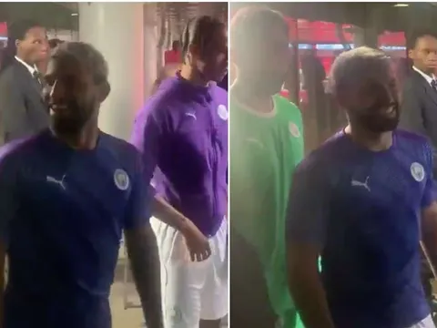 Phản ứng hài hước của Kun Aguero khi được người hâm mộ tỏ tình