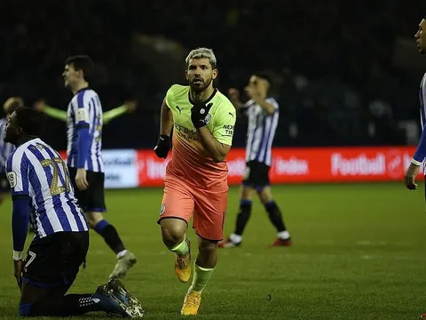 Aguero nổ súng, Man City tiến thẳng vào tứ kết