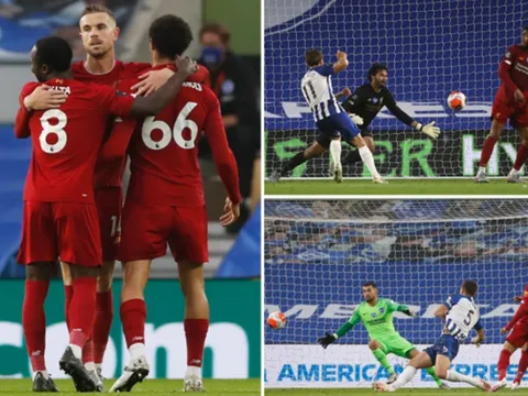 Salah xác lập thành tích khủng, Liverpool "nuốt trọn" Brighton