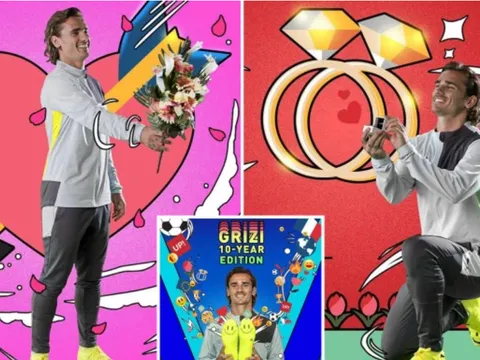 Antoine Griezmann được phác họa độc đáo qua ảnh hoạt hình