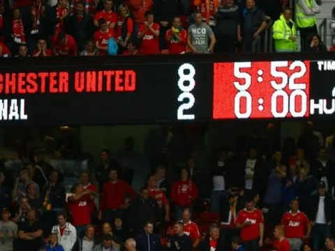 Arsenal đã hứng chịu bao nhiêu cú sút ở trận thua 8-2 trước Man Utd?