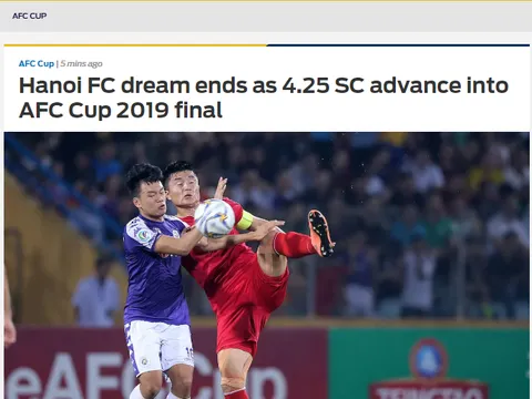 Báo châu Á nói 1 điều về CLB Hà Nội sau khi dừng bước tại AFC Cup 2019