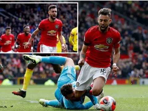 Bom tấn Fernandes thăng hoa, Man United vùi dập Watford trên sân nhà