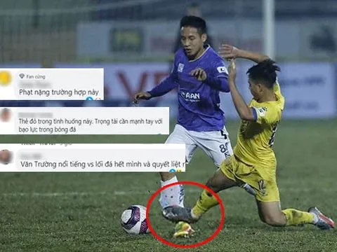 CĐV lên án pha triệt hạ của cầu thủ Nam Định với Hùng Dũng