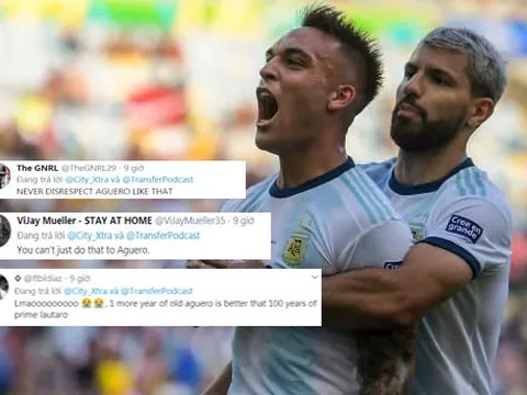 CĐV Man City: "Cậu ấy đá 100 năm cũng không bì được Aguero"