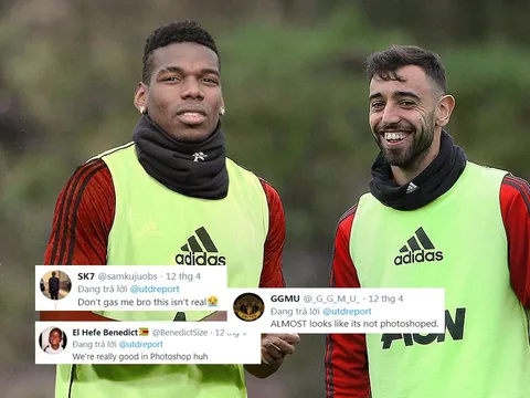CĐV Man Utd lột trần sự thật về bức ảnh hiếm có của Pogba và Fernandes