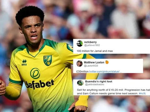 CĐV Norwich: "Hãy bán cậu ấy cho Tottenham với giá 100 triệu bảng!"