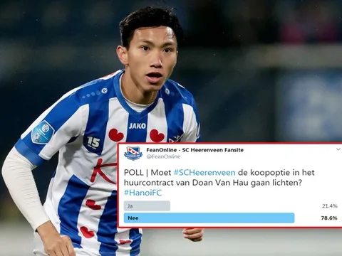 CĐV SC Heerenveen làm điều phũ phàng, tương lai Đoàn Văn Hậu càng mờ mịt