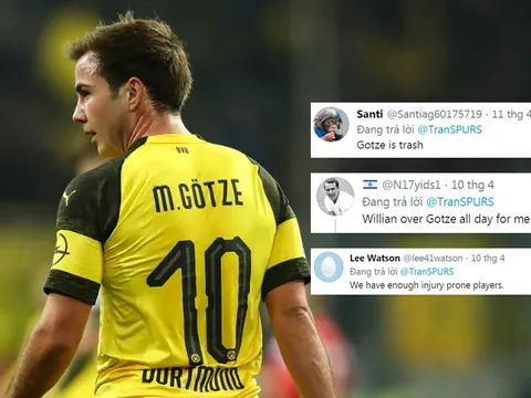 CĐV Tottenham: "Hãy gạt cái tên đó ra đi, chiêu mộ Willian còn tốt hơn"