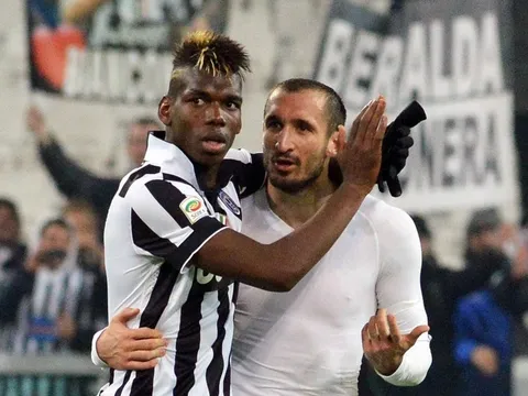 Chiellini: 'Chúng tôi không hề nghĩ Pogba sẽ trở thành một nhà vô địch như bây giờ'