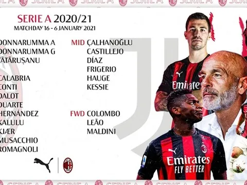 CHÍNH THỨC: AC Milan "nát như tương" trước đại chiến với Juventus