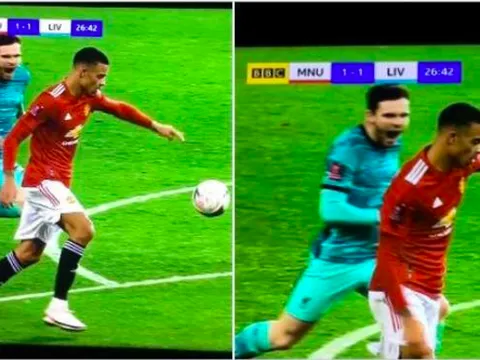 CHOÁNG! Bị đối thủ hét hù dọa, Mason Greenwood vẫn sút cháy lưới Liverpool