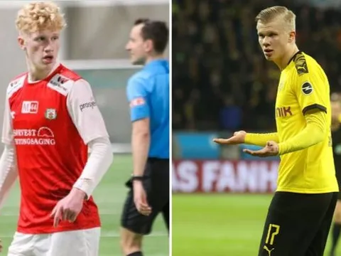 CHOÁNG! Không kém Haaland, em họ ghi 64 bàn/37 trận