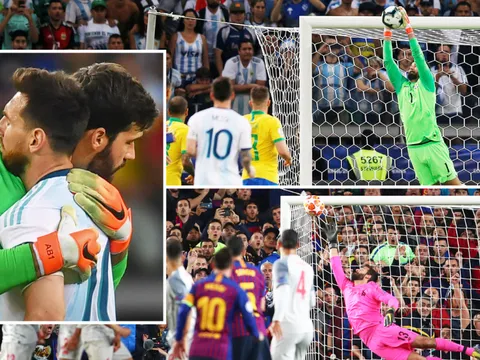 Chưa đầy 1 năm rưỡi, Alisson Becker 3 lần chặn đứng giấc mơ của Messi