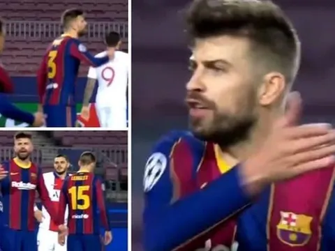 CHOÁNG! Không thể ngăn Mbappe, Griezmann bị Pique thóa mạ
