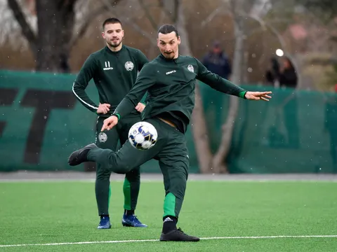 "Cô Vy" không thể cản được Ibrahimovic tập luyện