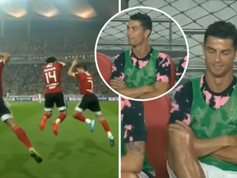 Đây, phản ứng của Ronaldo khi bị đối thủ "đạo" pha ăn mừng