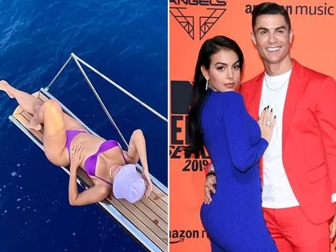 Bạn gái của Ronaldo khoe thân hình “bỏng mắt” trên du thuyền hạng sang