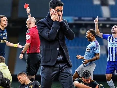 Cú bóp cổ của Guendouzi và sự sụp đổ mang tên Arsenal