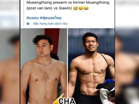 Đặng Văn Lâm "mất" cơ bụng 6 múi, CĐV Thái Lan hả hê so sánh với Kawin