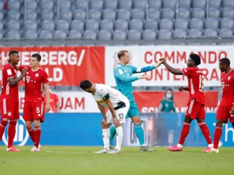 Đánh bại Gladbach, Bayern tiến gần đến chức vô địch lần thứ 8 liên tiếp