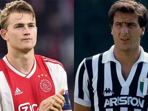 De Ligt vinh dự được so sánh với huyền thoại Juventus