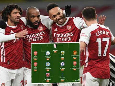 ĐHTB vòng 18 Ngoại hạng Anh: Arsenal áp đảo, Man Utd chỉ có 1 cái tên