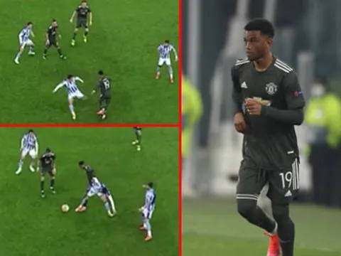 Diallo nhảy múa trước 3 cầu thủ Sociedad trong ngày ra mắt Man Utd