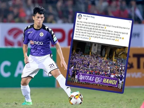 Đình Trọng gửi thông điệp đến CLB Hà Nội sau khi giành vé đi tiếp tại AFC Cup