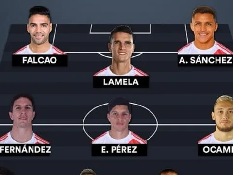 Đội hình chất lượng của River Plate nếu không bán cầu thủ: 2 'bom xịt' M.U góp mặt