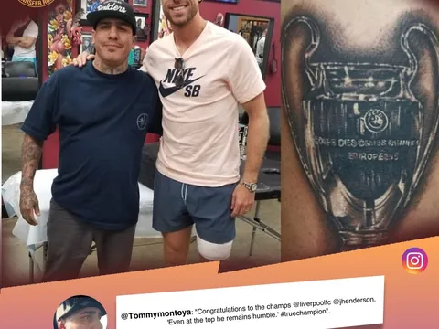 Đội trưởng Liverpool lộ hình xăm cực chất về đêm Madrid