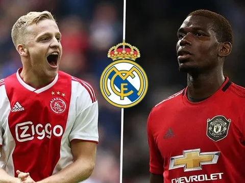 Người hâm mộ nói gì trước thống kê mùa giải của Pogba và Van de Beek?
