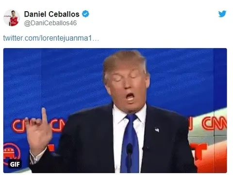 Dùng "Trump Gif", Ceballos tỏ rõ thái độ với thượng tầng Real