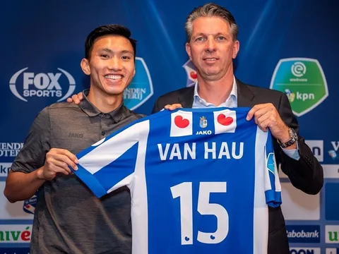 Đầu quân cho SC Heerenveen, Văn Hậu trở thành cầu thủ đắt giá thứ 3 Việt Nam