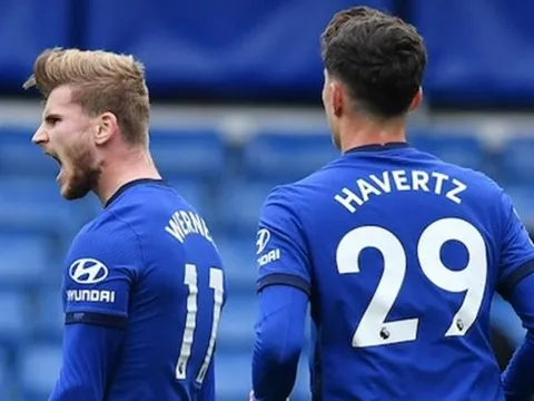 Havertz kiến tạo cho Werner ghi bàn, Lampard nói 2 câu về Hazard
