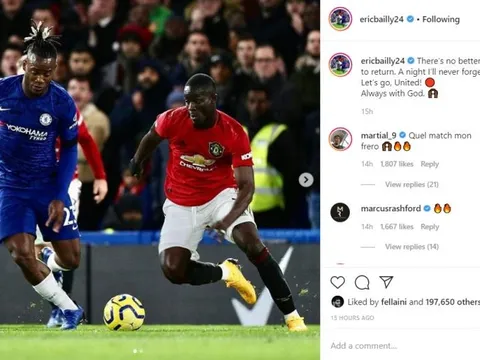 Hóa đá tảng trước Chelsea, Bailly phản ứng đầy cảm xúc