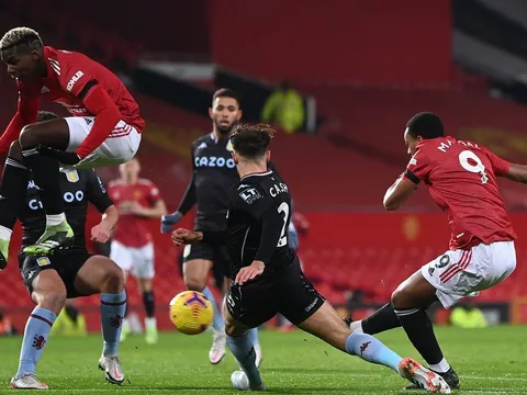 Kịch tính hạ gục Aston Villa, Man Utd san bằng điểm số với Liverpool