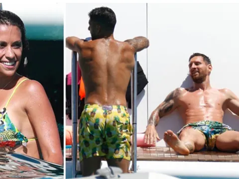 Vợ Messi khoe body quyến rũ bên cạnh gia đình nhỏ