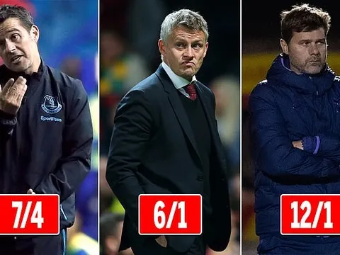 Lò xay Premier League: Solskjaer & Pochettino lọt Top nguy cơ bị trảm