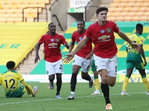 Maguire ghi "bàn thắng vàng", Man Utd chật vật thoát hiểm trước Norwich