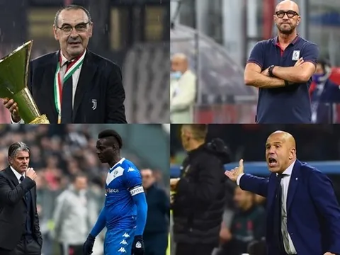Maurizio Sarri và 6 HLV đã bị "mất việc" sau khi Serie A 2019-20 hạ màn
