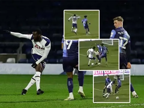 Ndombele biến 2 hậu vệ Wycombe thành gã hề, giúp Spurs thắng đậm