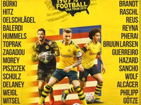 NÓNG: Dortmund triệu tập đầy đủ anh tài cho chuyến du đấu tại Mỹ
