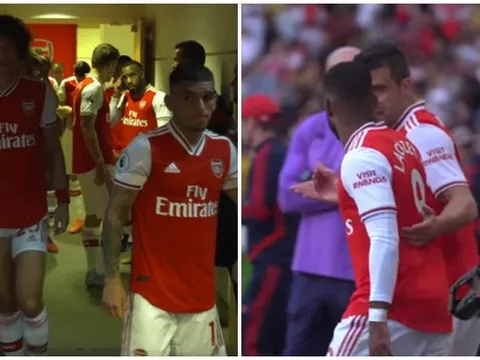 SỐC! Đồng đội mắc sai lầm, Lacazette 'chỉ đạo' cực gắt trong đường hầm